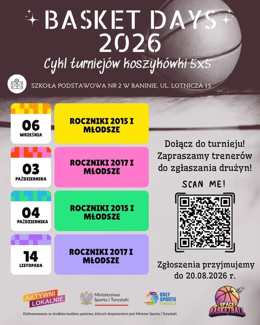 You are currently viewing Basket Days 2026 – Cykl Turniejów Koszykówki 5×5